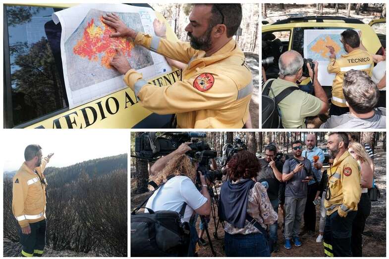 El  jefe de Emergencias del Cabildo de Gran Canaria, Federico Grillo, explicó este jueves las quemas (Foto TA)